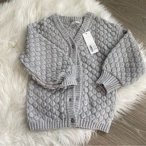 New Janie and Jack Textured Drop Sleeve Cardigan size 3